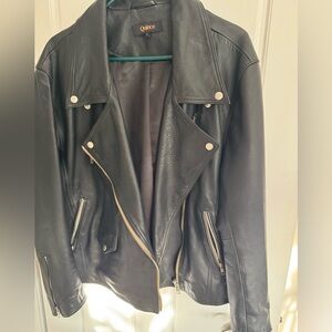 Black Leather Moto Jacket - Classic Women's Biker Coat